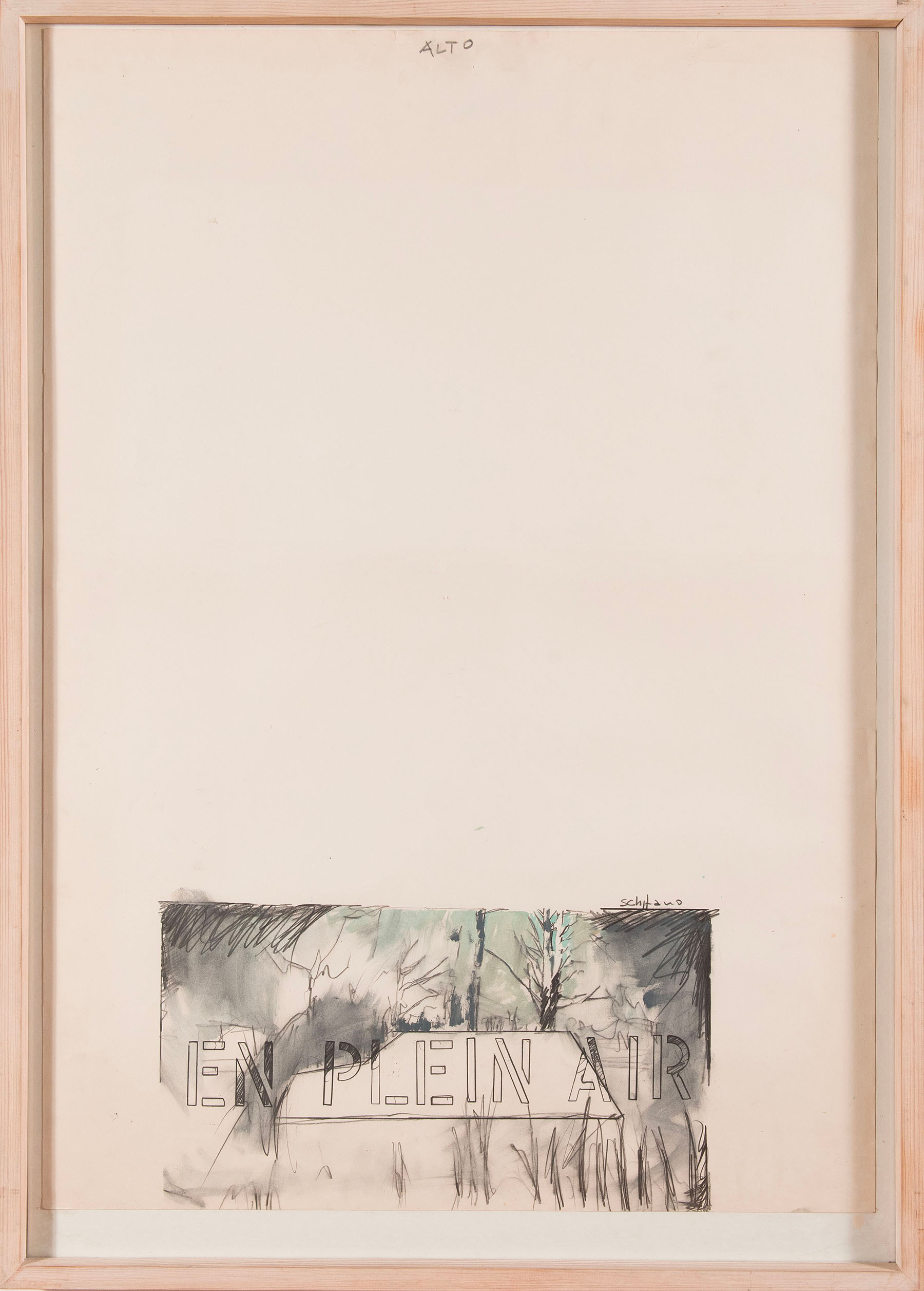 “En Plen Air”, opera di Mario Schifano, risalente al 1963.