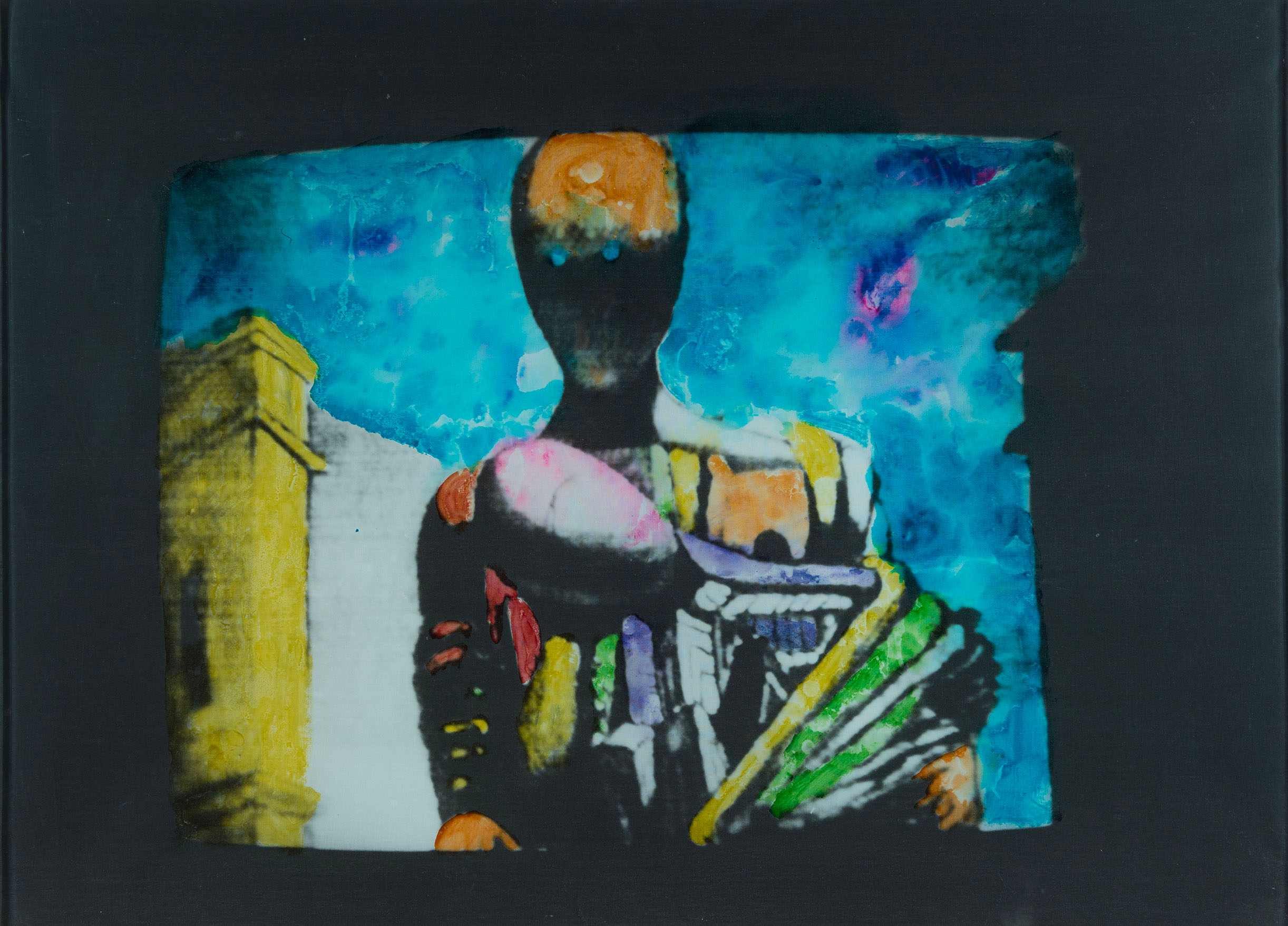 “Omaggio a De Chirico”, opera di Mario Schifano, 1974/78.