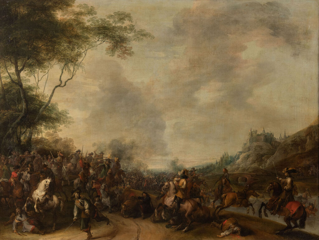"Battaglia", olio su tela di Pieter Snayers.