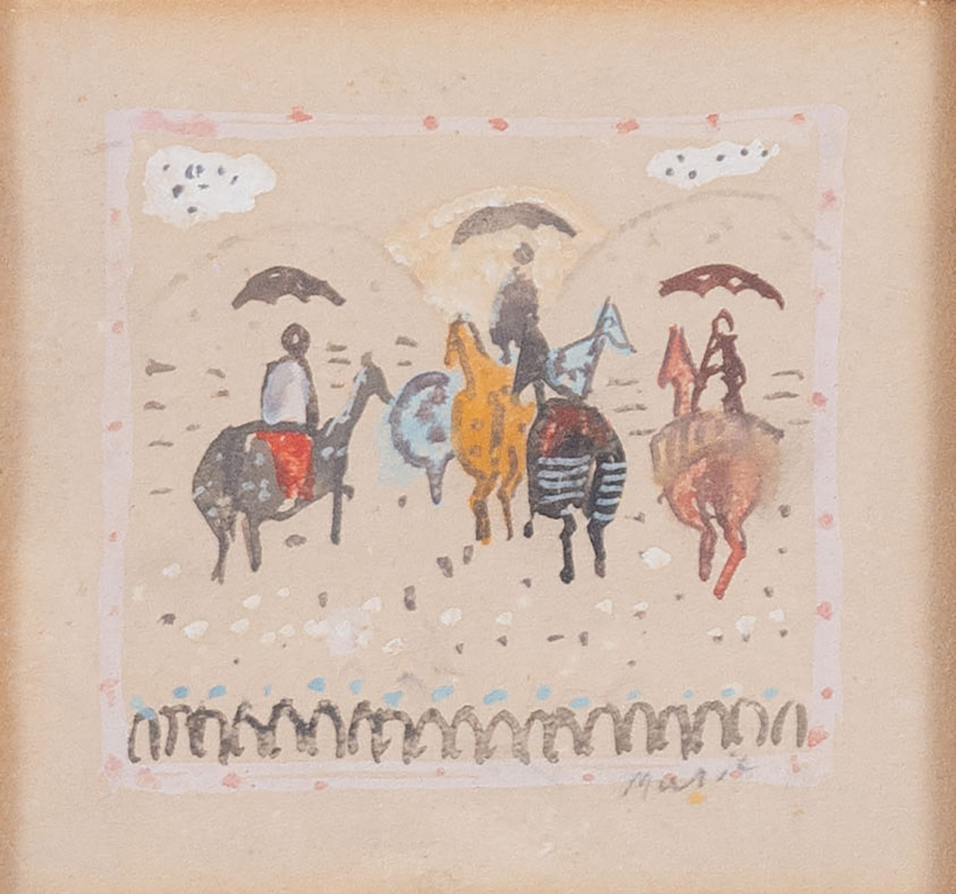 "Motivo Dalmata", tempera su carta di Anton Zoran Mušič, 1949.