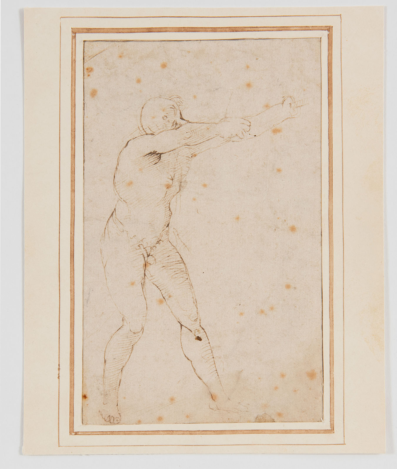 Studio di balestriere, disegno di Maestro del XVI secolo.