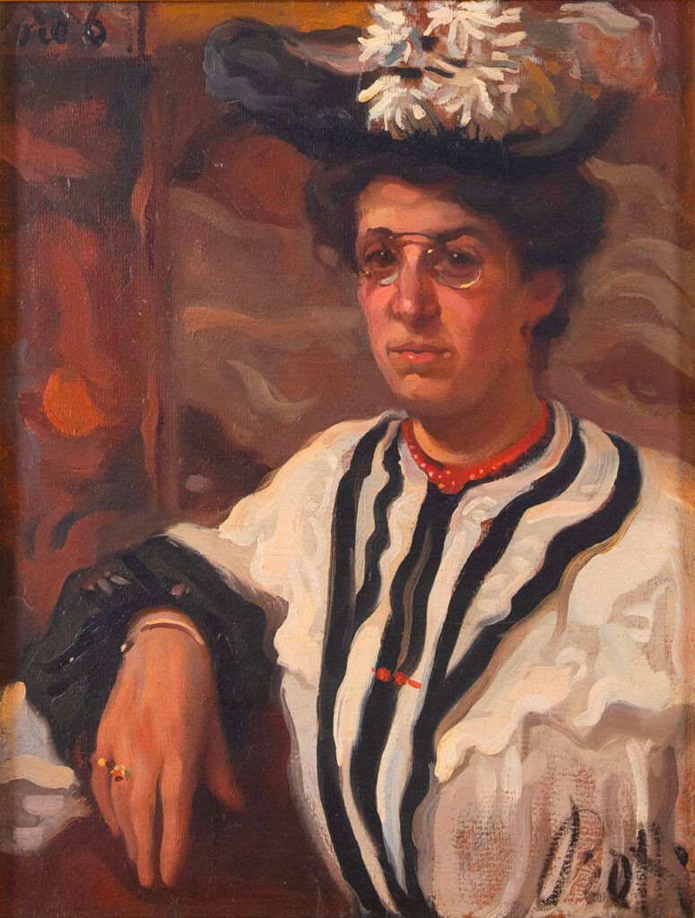 "In posa", olio su tela di Alfredo Protti, 1905-07.
