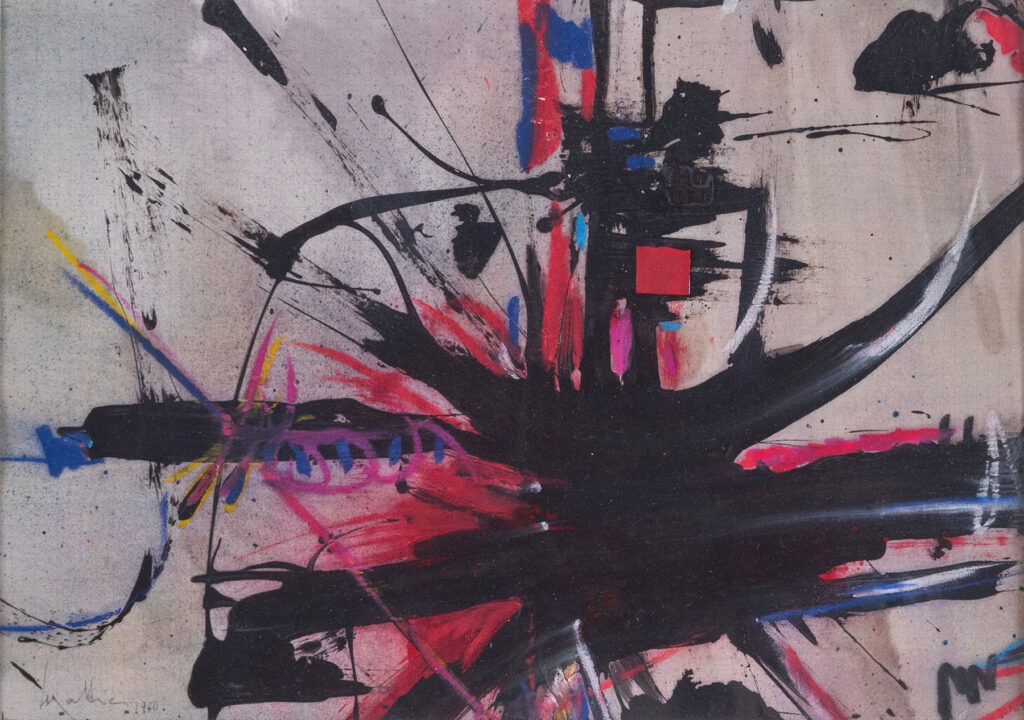 "Composizione", opera di Georges Mathieu, 1960.