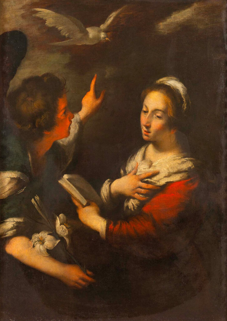 "Annunciazione", olio su tela di Bernardo Strozzi.