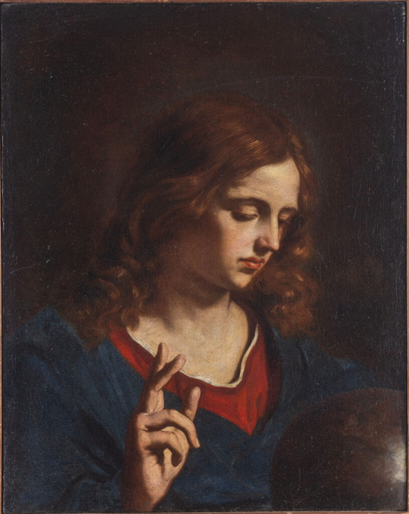 "Cristo benedicente", scuola di Giovanni Francesco Barbieri.