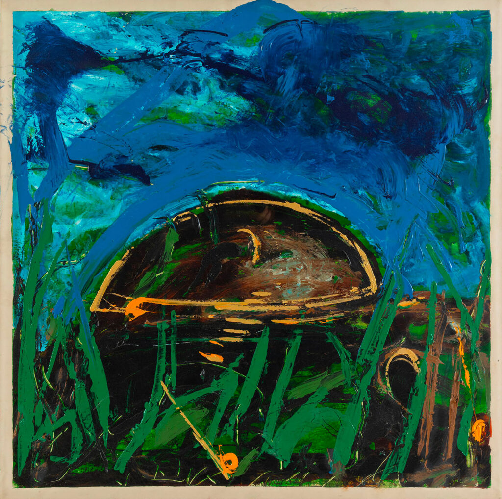 “Fortificato”, work by Mario Schifano, 1988.