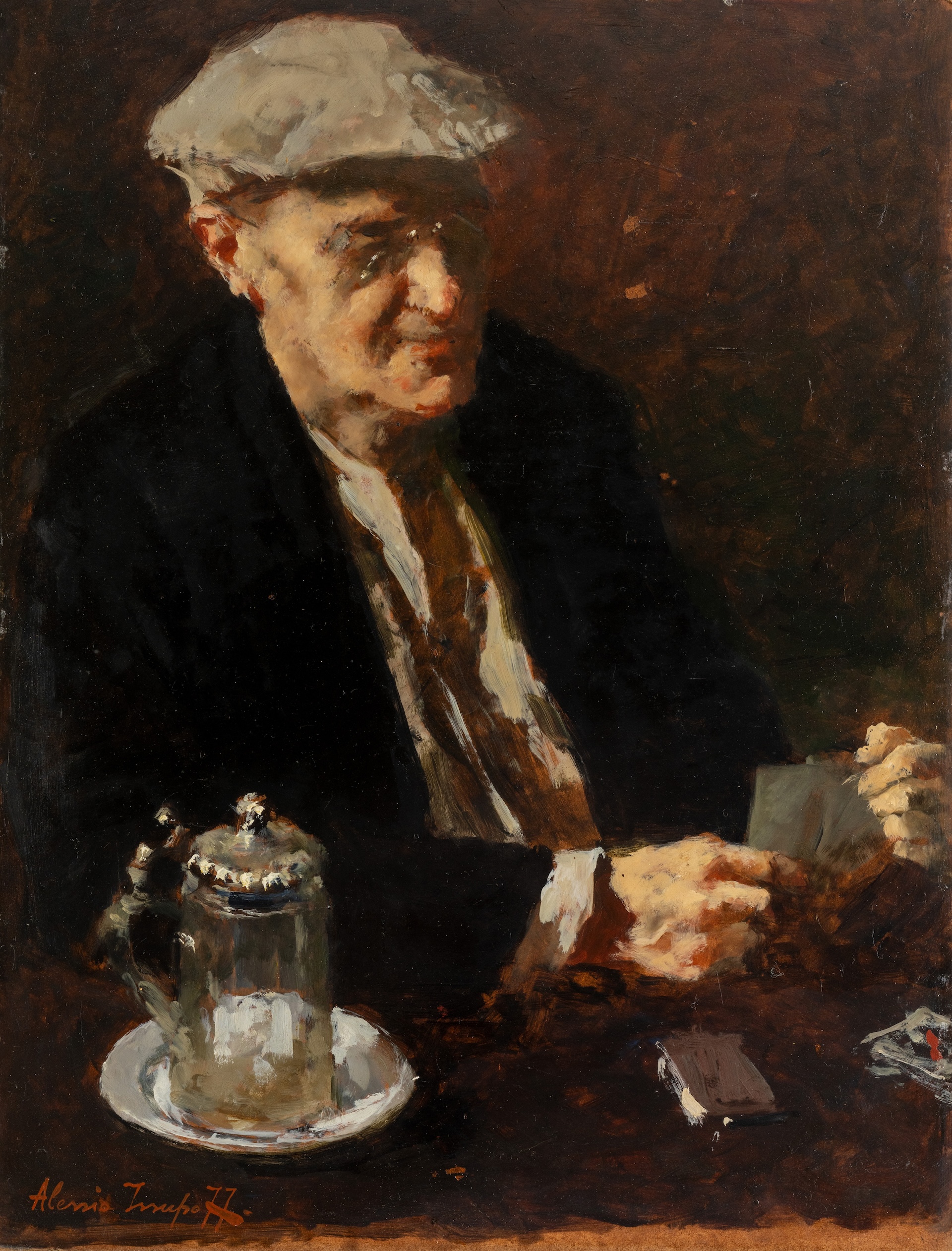 Alessio Issupoff, “Giocatore di carte”.