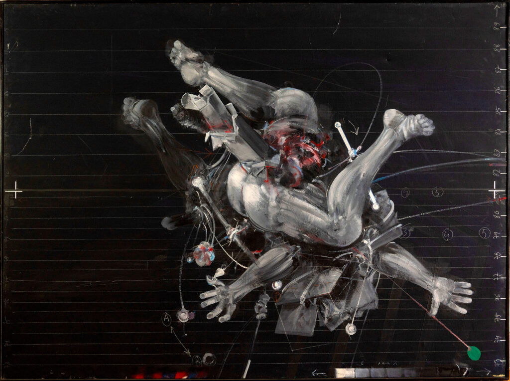 “Caduta N. 2”, oil on canvas by Vladimir Veličković, 1971.