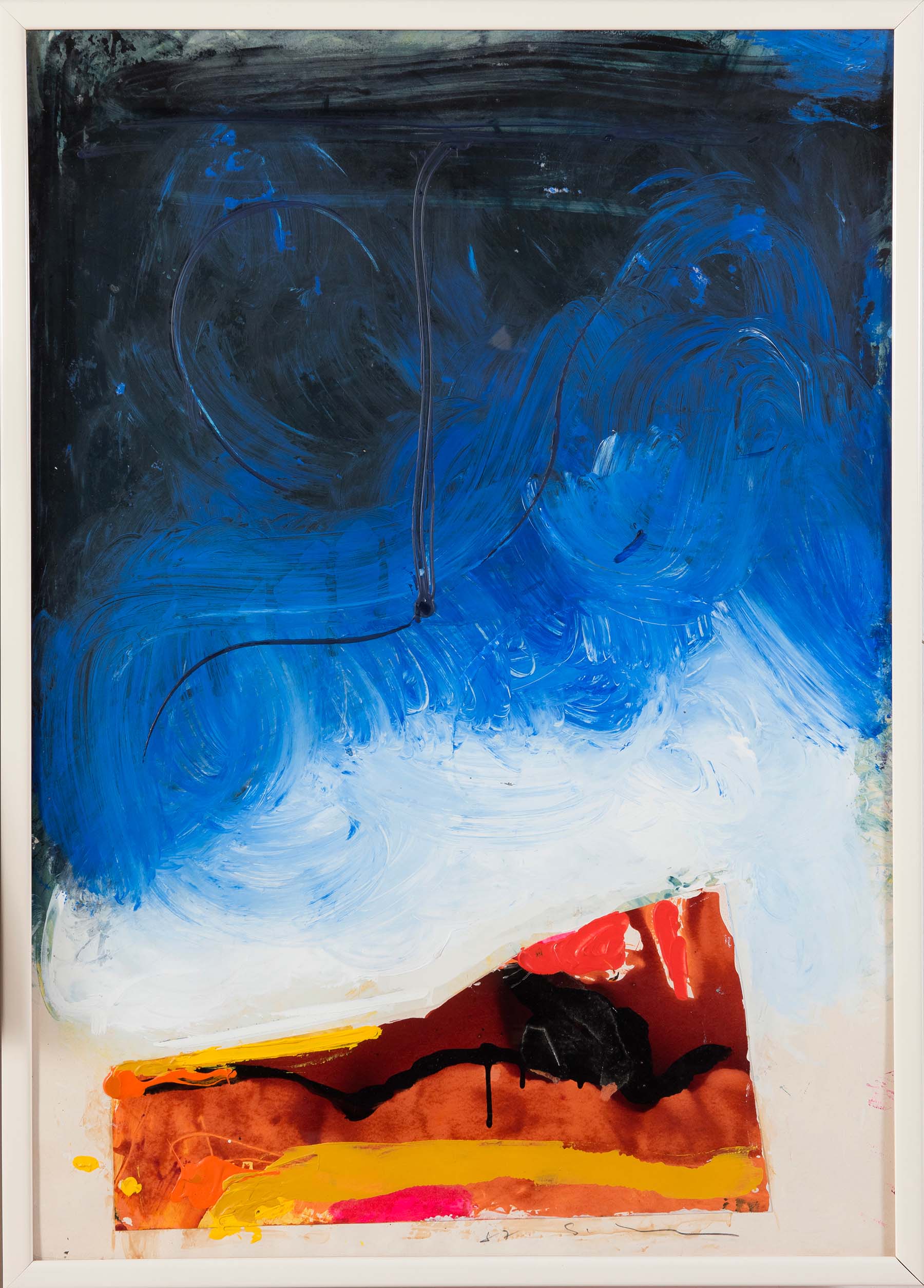 Mario Schifano, “Paesaggio”, dipinto realizzato nel 1987.