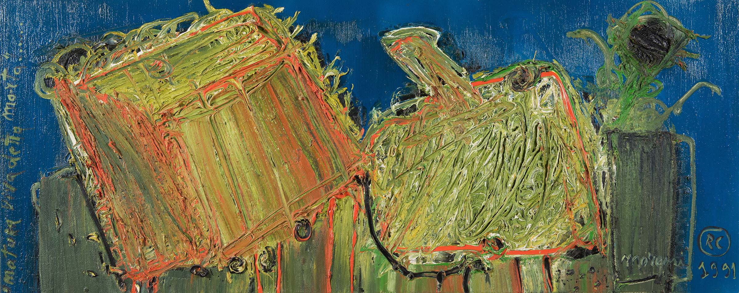 Mattia Moreni, “Natura viva detta morta” dipinto risalente al 1991.