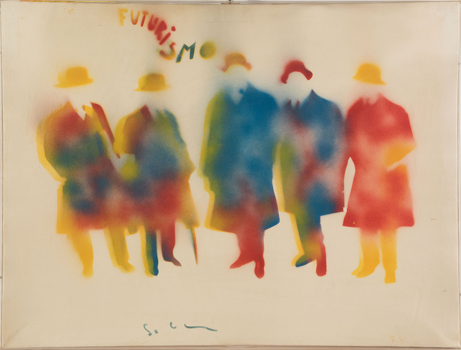 Mario Schifano, “Futurismo”, opera degli Anni ‘70.