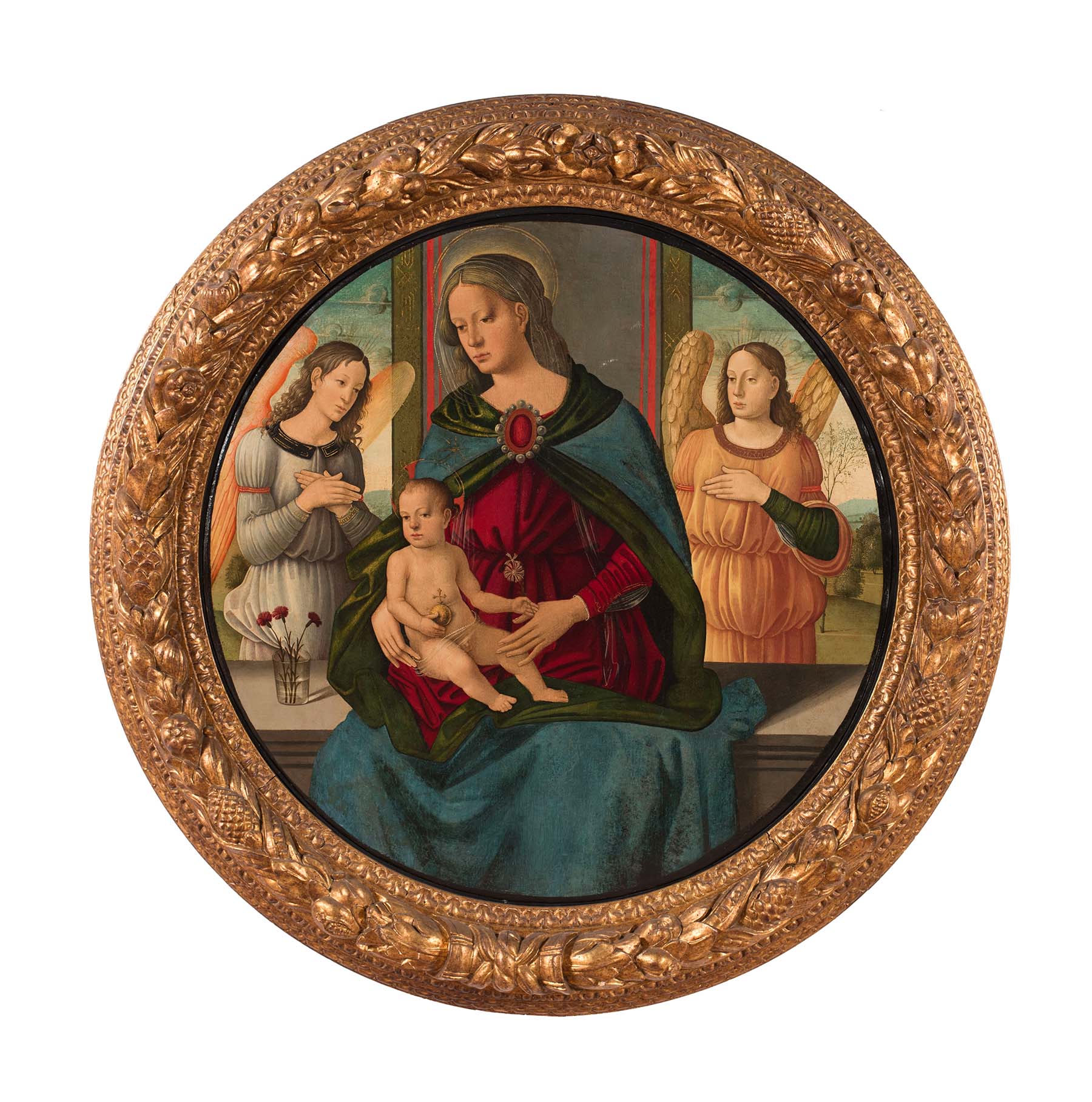 Maestro Toscano del XVI sec., “Madonna con Bambino e Angeli”.