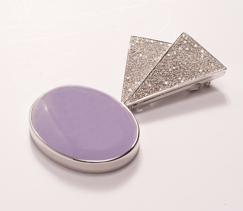 Spilla-Ciondolo "Ventaglio", Gino Fontana, anni 1990 - 2010.