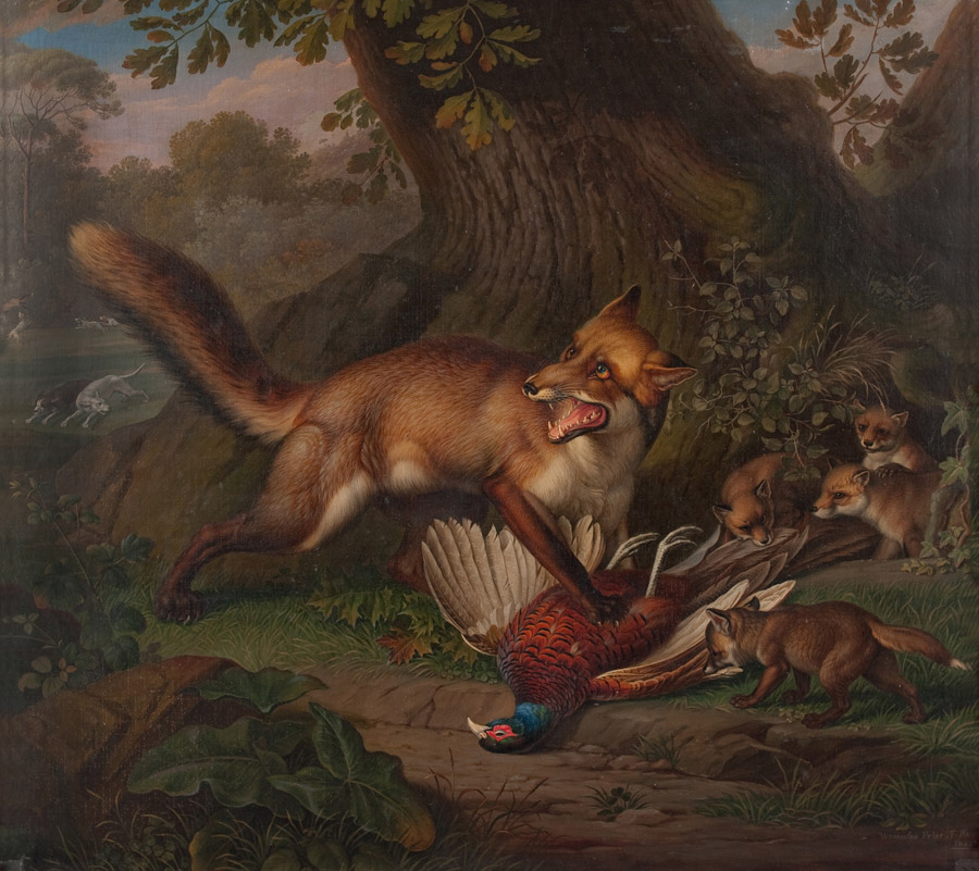“Volpe con Fagiano”, opera di Johann Wenzel.
