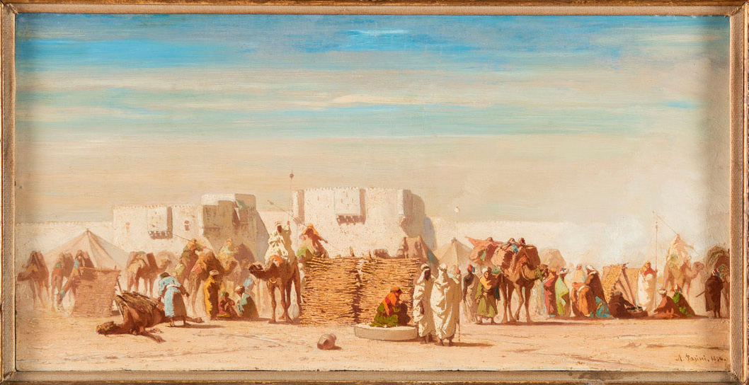 Alberto Pasini scena persiana 1856 dipinto orientalista