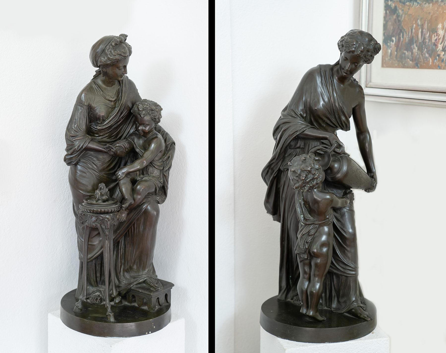 Louis Sauvageau (1822-1874), “Allegorie dell’Acqua e del Fuoco”, XIX secolo.