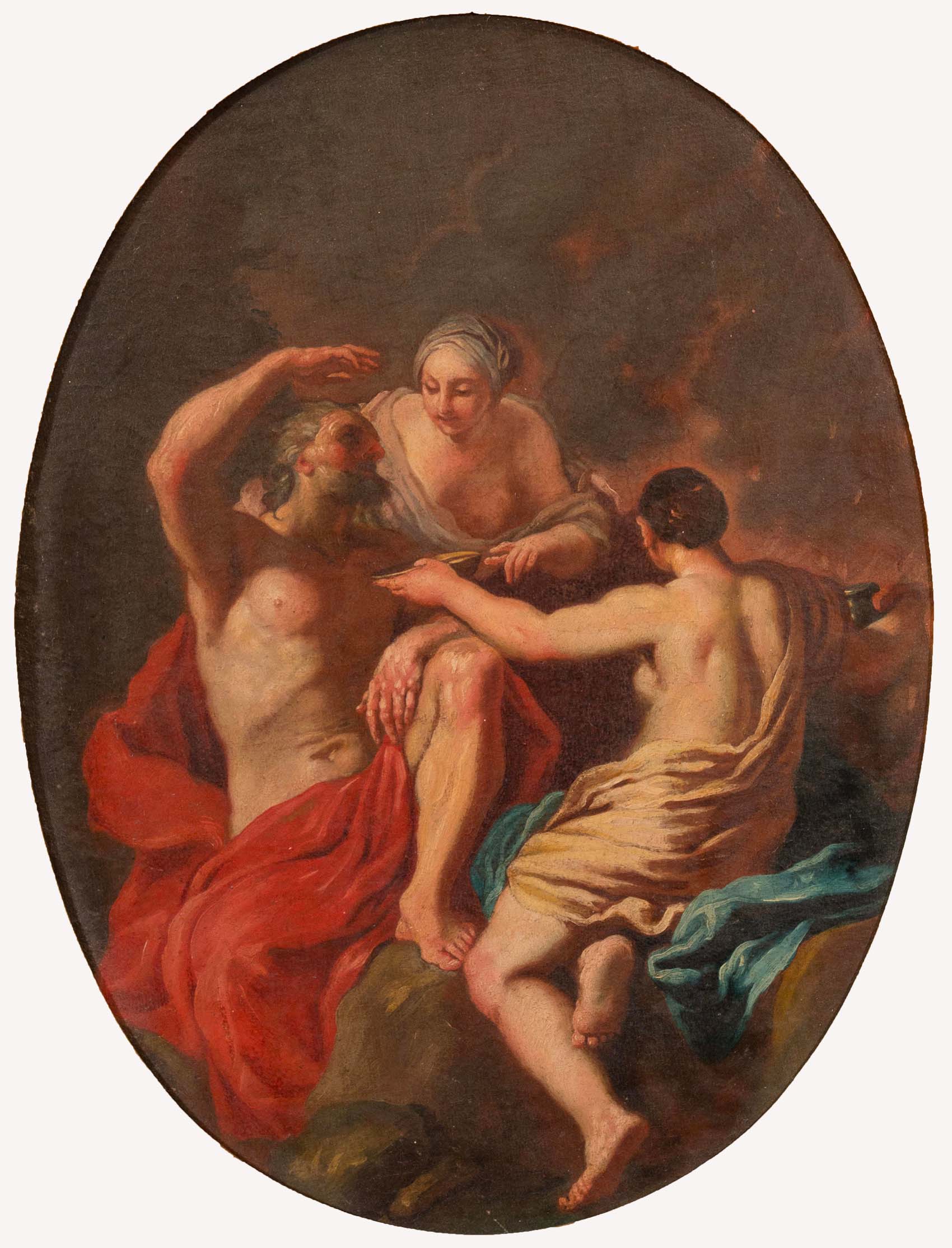 Scuola Bolognese del XVIII sec., “Loth e le figlie”
