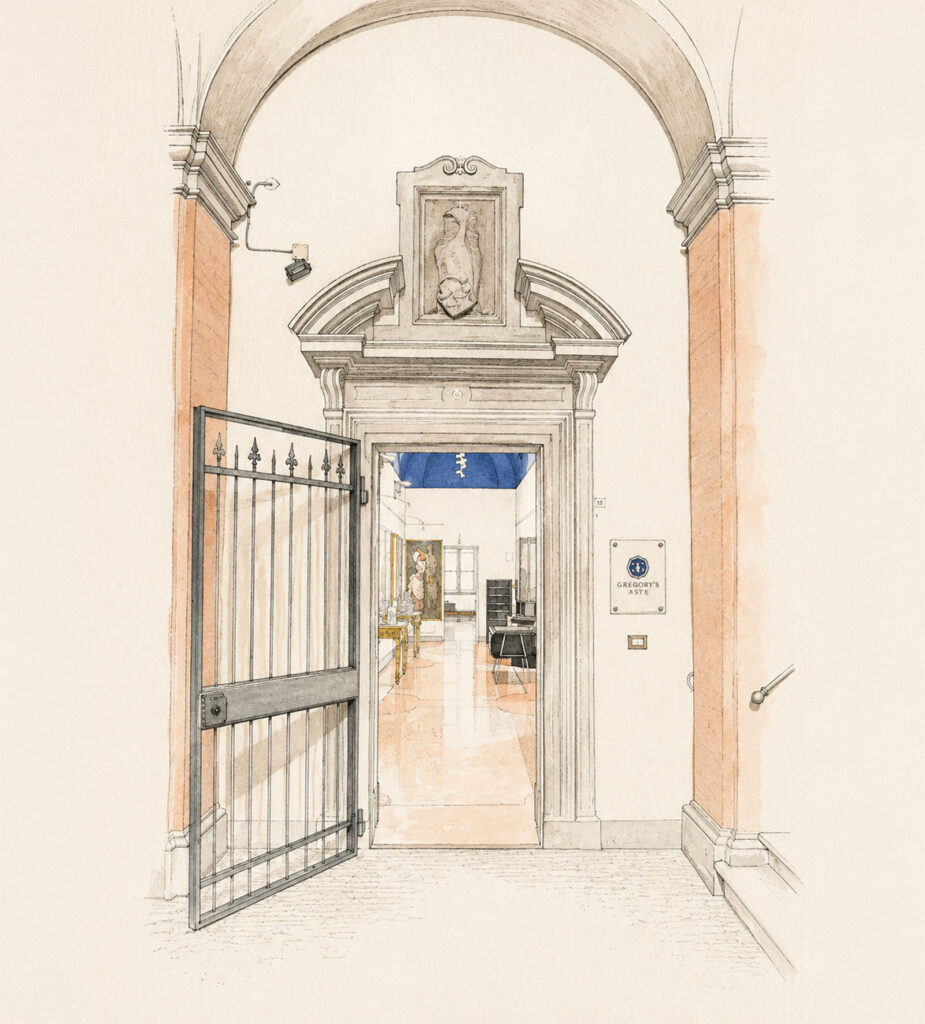 Ingresso di Gregory's Casa d'Aste Bologna &ndash; invito alla consegna di opere per le prossime aste