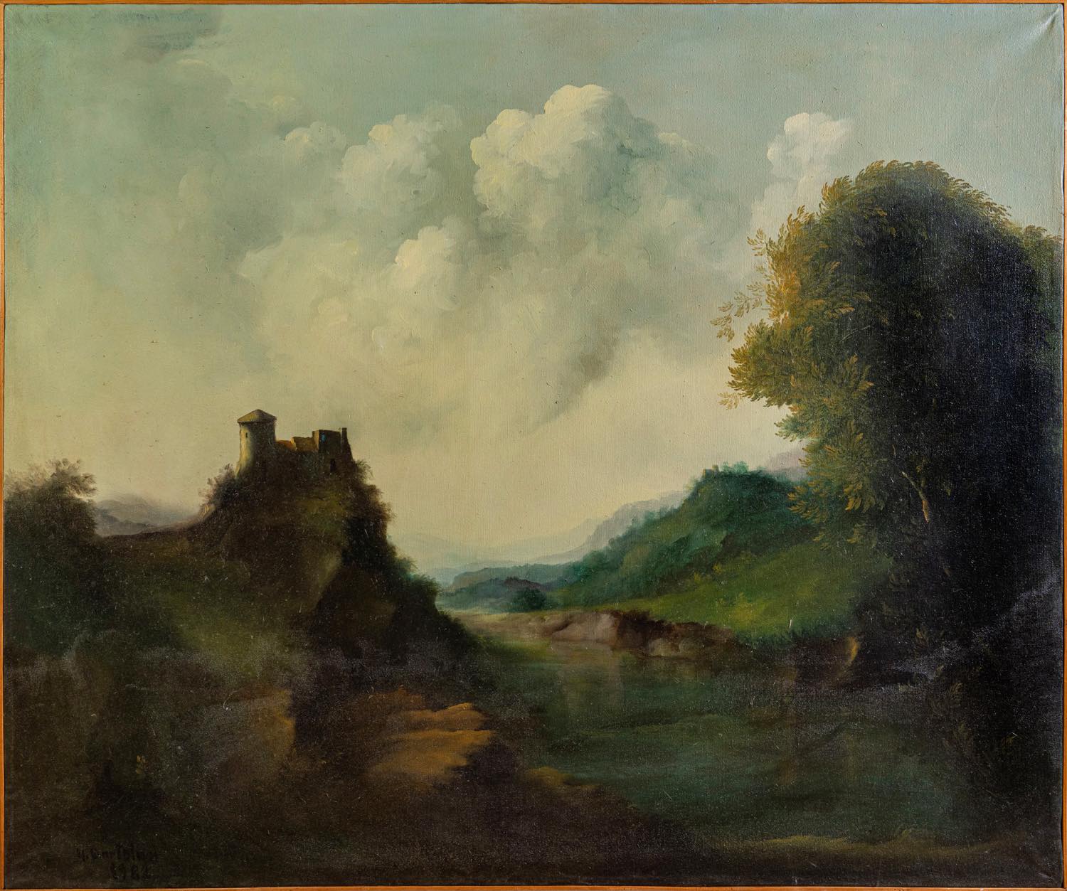 Ubaldo Bartolini, "Senza titolo", 1982, olio su tela esposto alla Biennale di Venezia